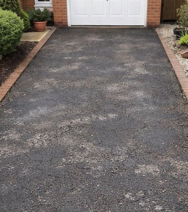 Tarmac Restoration before cleaning